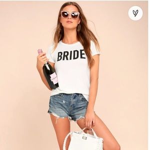 Bride To Be white tee